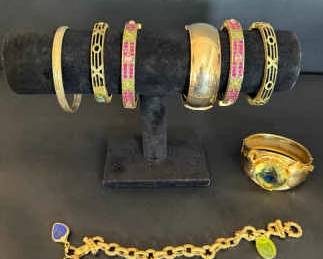 Sparkling Bangle GoldTone Bracelets 14K