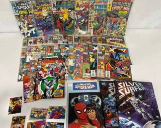 Large Marvel Comic Book Lot 41 comics SpiderMan, XForce, Silver Surfer More
