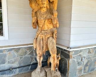 Wood carved sculpture