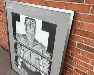 This is the largest piece of the lot of 30. Fun for your workout space!
