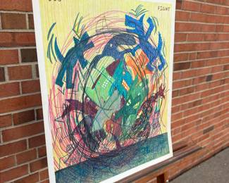 #5: 14”w x 17”h, $65.00, colored pencil 