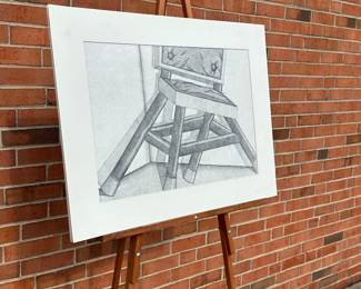 #20: 27”w x 21”h, $65.00, ebony pencil