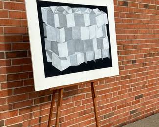 #17: 31”w x 25.5”h, $60.00, conte crayon, some marks on mat