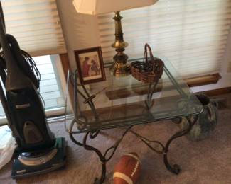 Kenmore vacuum.  Glass topped tables