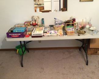 Vintage games and candles