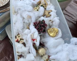 Bin of nice Ornaments