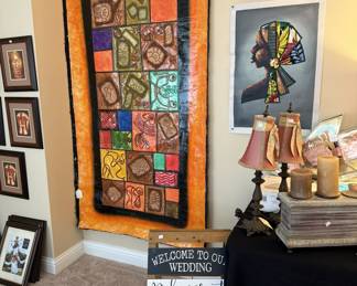 Large oversized art from the Dominican Republic. African Woman painting from West Africa.