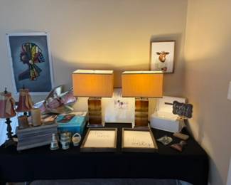 Table lamps.