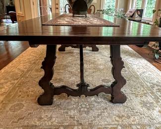 Gorgeous, Unique Dining Table 8'x 42" with one 20" inserted. Comes with one additional 20" leaf. 