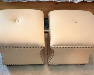 Ottoman Stools with Nailhead trim