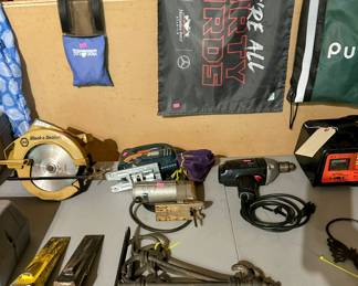 Miscellaneous tools, power tools, battery charger and more!