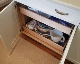 Brookhaven cabinetry detail - pull-out shelves