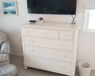 6-drawer dresser; flat screen TV with wall mount