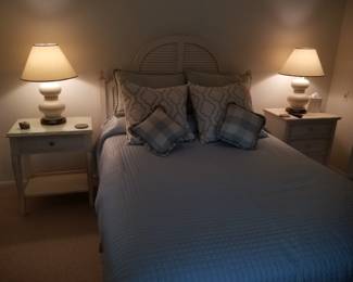 Queen bedroom suite by Ethan Allen: bed; two nightstands; 7-drawer dresser