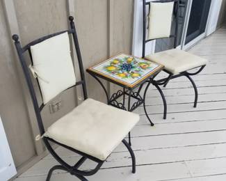 Custom patio furniture imported from Italy