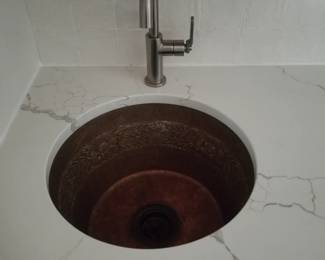 Copper wet bar sink
