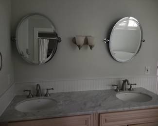 Double bath vanity; vanity mirrors