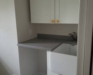 Laundry room cabinets & sink