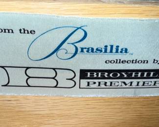 Authentic Broyhill Brasilia label.