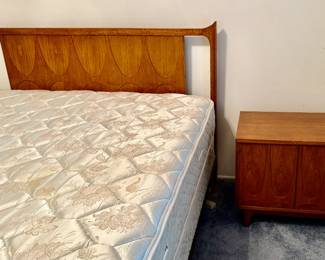 Broyhill Brasilia queen headboard and oversized nightstand. Excellent Condition.