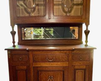 French Provincial Carved Oak Buffet