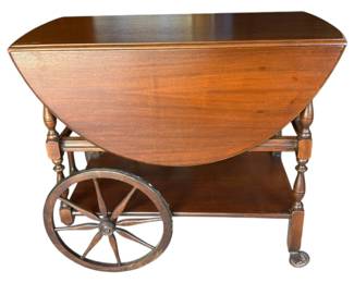 Charming Solid Wood Tea Cart