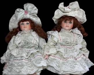Seymour Mann Twin Porcelain Dolls