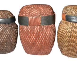 Antique Asian Fish Baskets