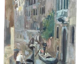 ORIGINAL Venetian Canal Scene Painting