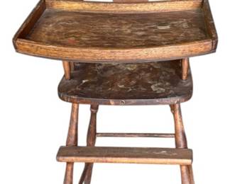 Vintage Wooden High Chair