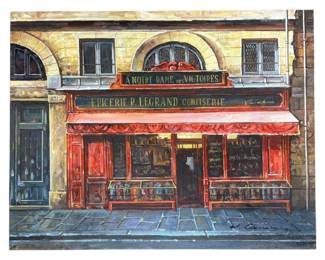 ORIGINAL French Street Oil on Canvas