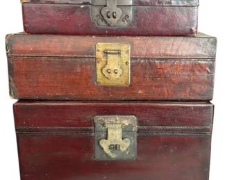 Vintage Leather Scholar Trunks