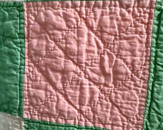Vintage 1930's Handmade Feed Sack Quilts in Pristine Condition