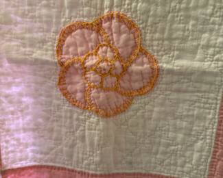 Vintage 1930's Handmade Feed Sack Quilts in Pristine Condition