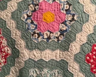 Vintage 1930's Handmade Feed Sack Quilts in Pristine Condition