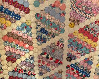 Vintage 1930's Handmade Feed Sack Quilts in Pristine Condition