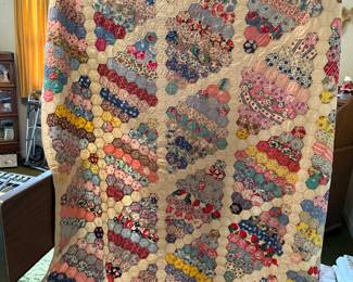 Vintage 1930's Handmade Feed Sack Quilts in Pristine Condition