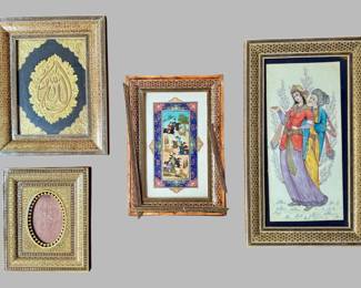 Collection Of Khatam Kari Persian Frames And Works Of Art on ivory (4)