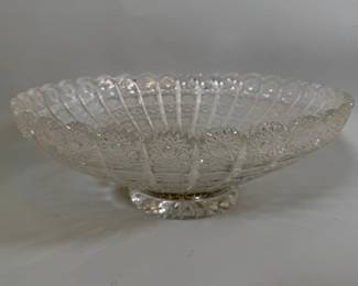 Persian Cut Crystal Footed Centerpiece Bowl