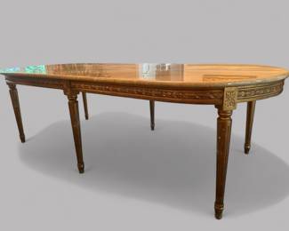 Louis XVI Style Oval Dining Table, Modern