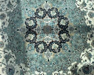 Vintage Hand-Knotted Persian Qum Rug, Mid 20th Century (13' 9" X 10')