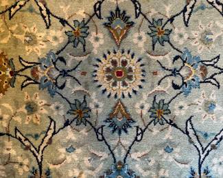 Vintage Hand-Knotted Persian Nain Rug, Mid 20th Century (11' 7" X 7' 2")
