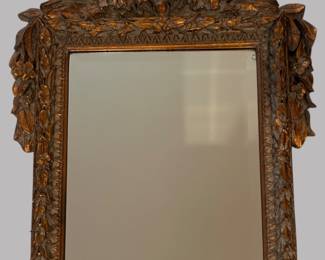 Classical Style Carved Giltwood Mirror, Modern