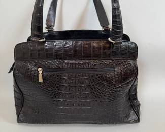Vintage Black Crocodile Shoulder Bag