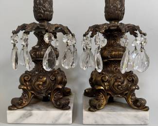 Pair Of Hollywood Regency Style Candlesticks