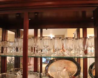 Fostoria Sheffield Wine Glasses, Water Glasses Crystal Set