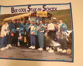 Vintage Charlotte Hornets Towels, Posters...