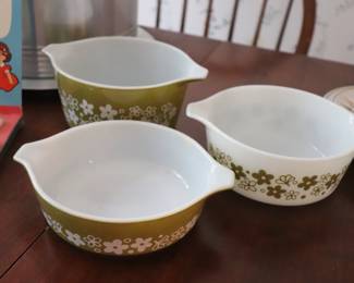 Vintage Pyrex Spring Blossom Green