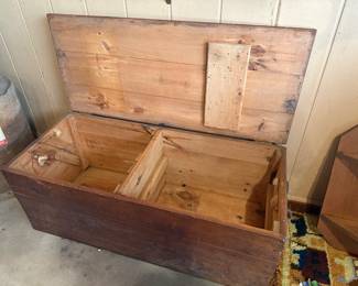 Picture of opened wood trunk from previous photo