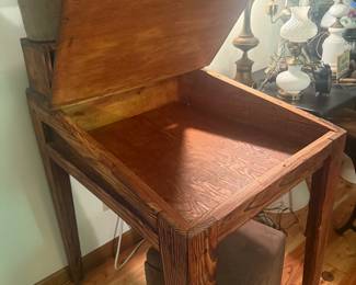 Inside primitive desk